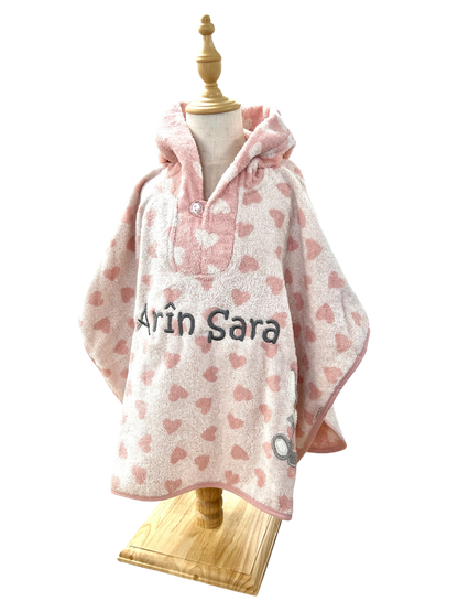 Emmi Esel Girl Badeponcho mit Name personalisiert, rosa, Sterntaler, Badehandtuch