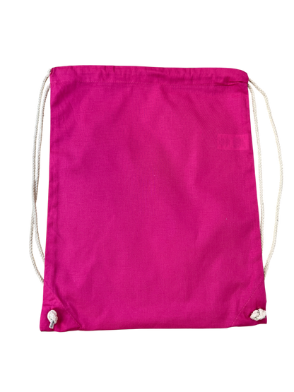 Personalisierter Baumwollturnbeutel mit Blumenstickerei – 100 % Baumwolle
