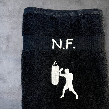 Boxer Handtuch mit Name Handtücher Sauna Wellness Duschtuch Strand baden Sport