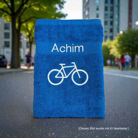 Fahrrad Handtuch mit Name Handtücher Sauna Wellness Duschtuch Sport