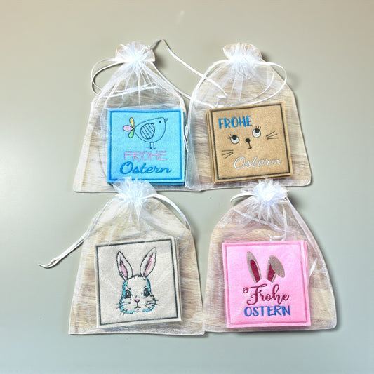 Oster Glasuntersetzer bestickt aus Filz verschiedene Motive