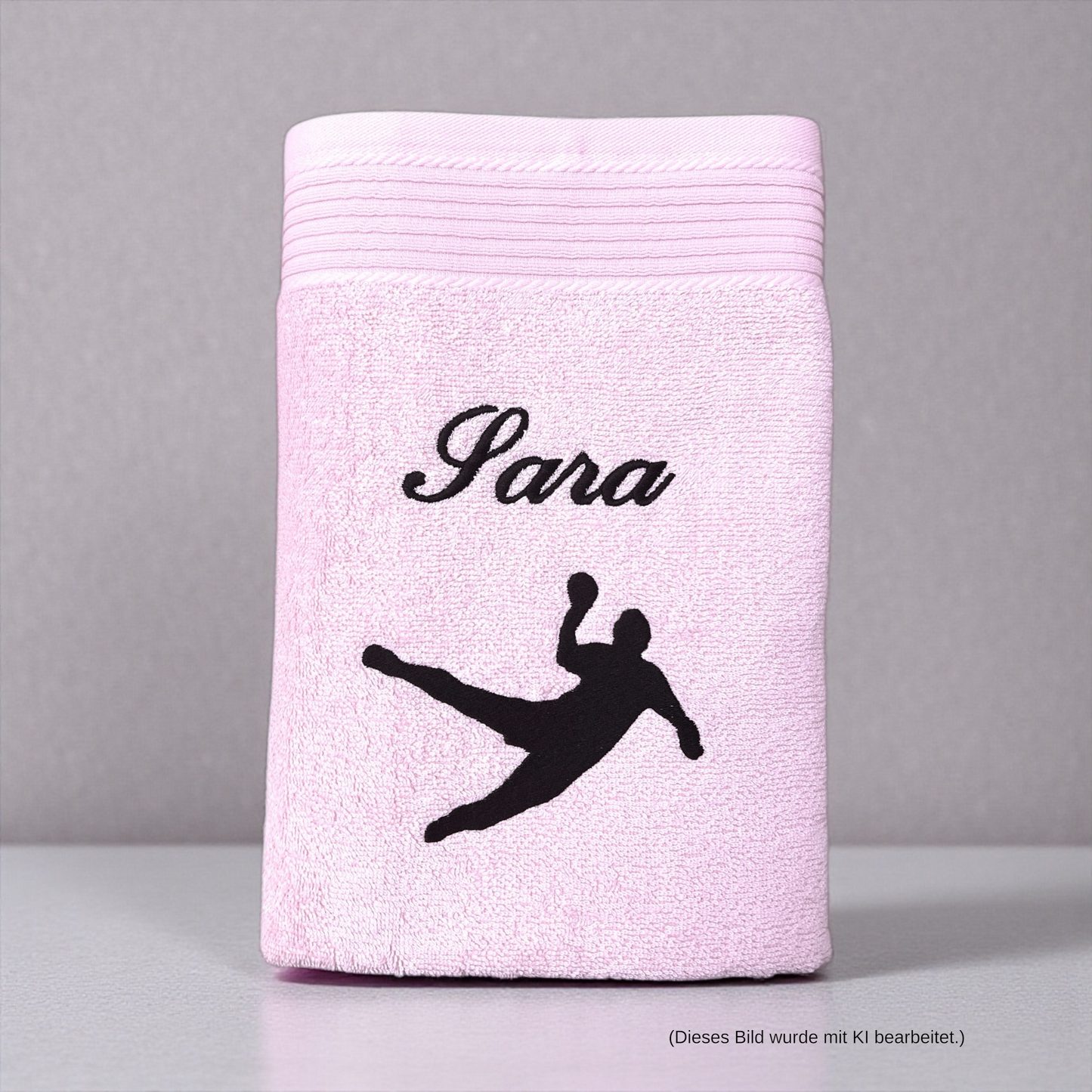 Handballer Handtuch mit Name, Duschtuch, Gästehandtuch, Saunahandtuch, schöne Farben