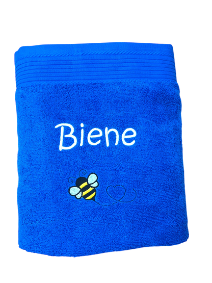 Bienen Handtuch mit Name Geschenk Kinder