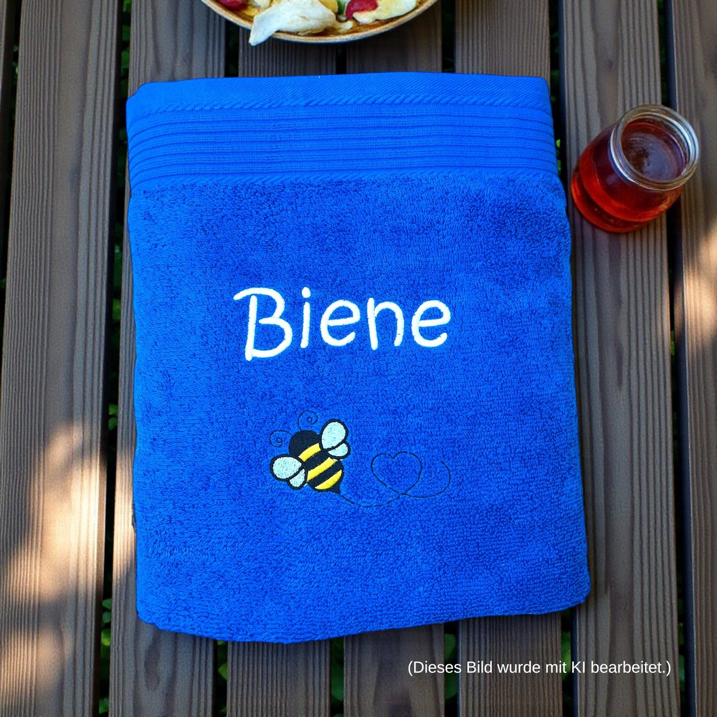 Bienen Handtuch mit Name Geschenk Kinder