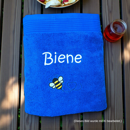 Bienen Handtuch mit Name Geschenk Kinder