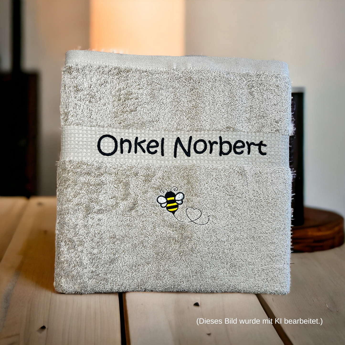 Bienen Handtuch mit Name Geschenk Kinder