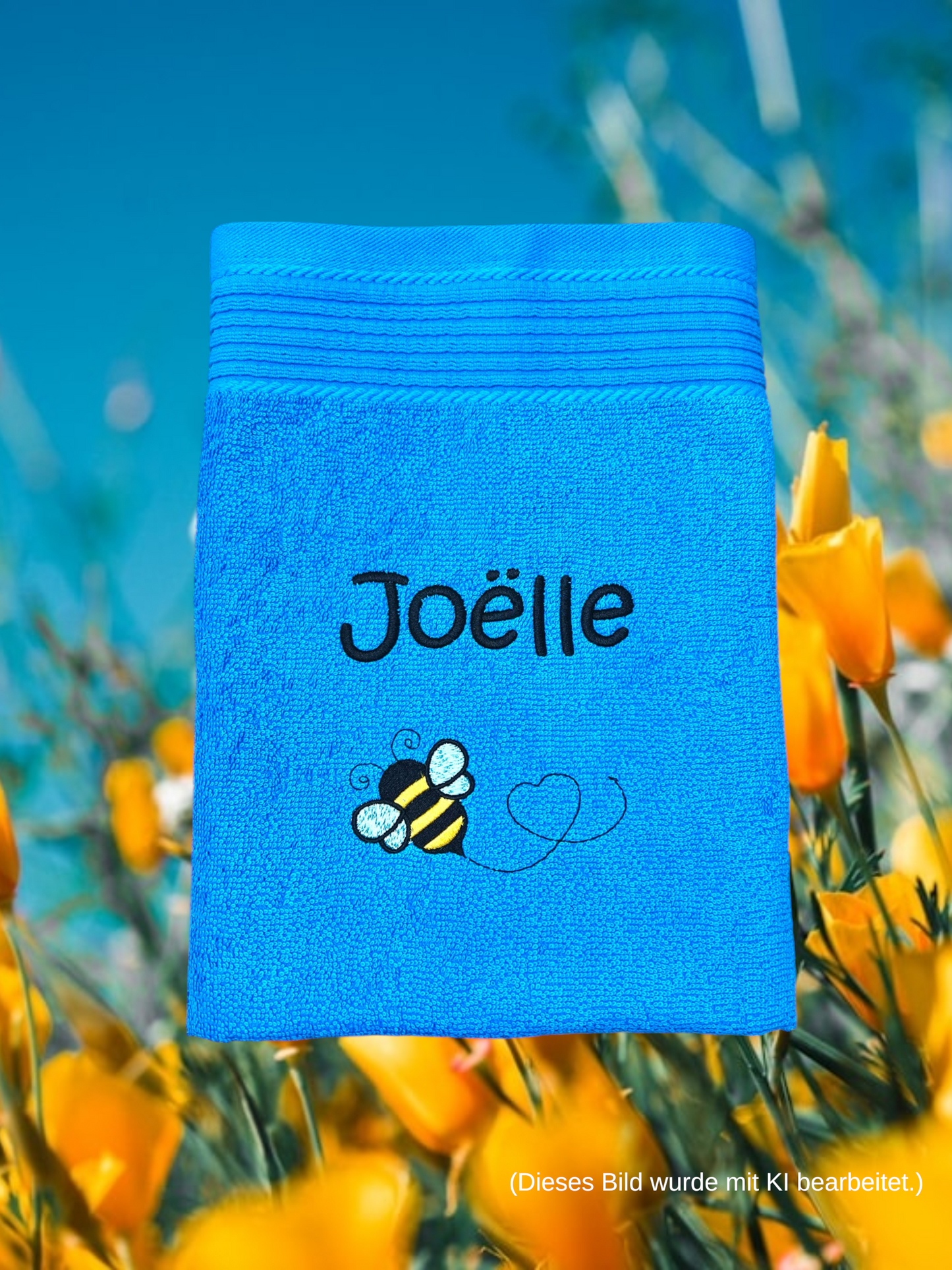 Bienen Handtuch mit Name Geschenk Kinder