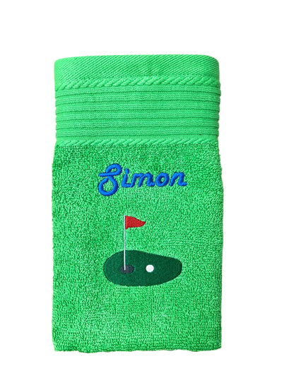 Golf Handtuch mit Name, Handtuch, Sauna, Wellness, Duschtuch, Geschenk