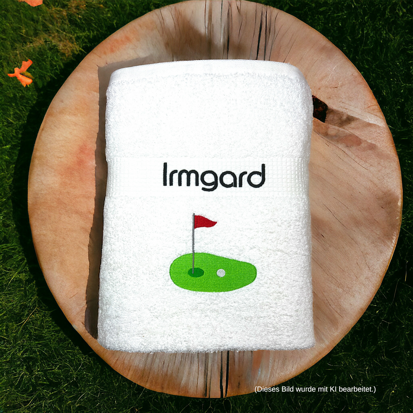 Golf Handtuch mit Name, Handtuch, Sauna, Wellness, Duschtuch, Geschenk