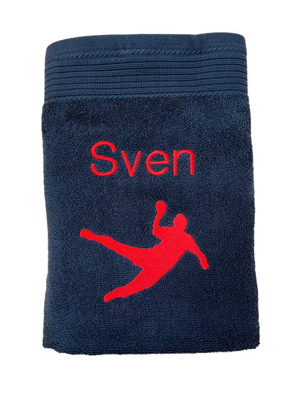 Handballer Handtuch mit Name, Duschtuch, Gästehandtuch, Saunahandtuch, schöne Farben