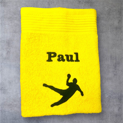 Handballer Handtuch mit Name, Duschtuch, Gästehandtuch, Saunahandtuch, schöne Farben