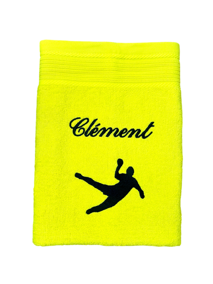 Handballer Handtuch mit Name, Duschtuch, Gästehandtuch, Saunahandtuch, schöne Farben