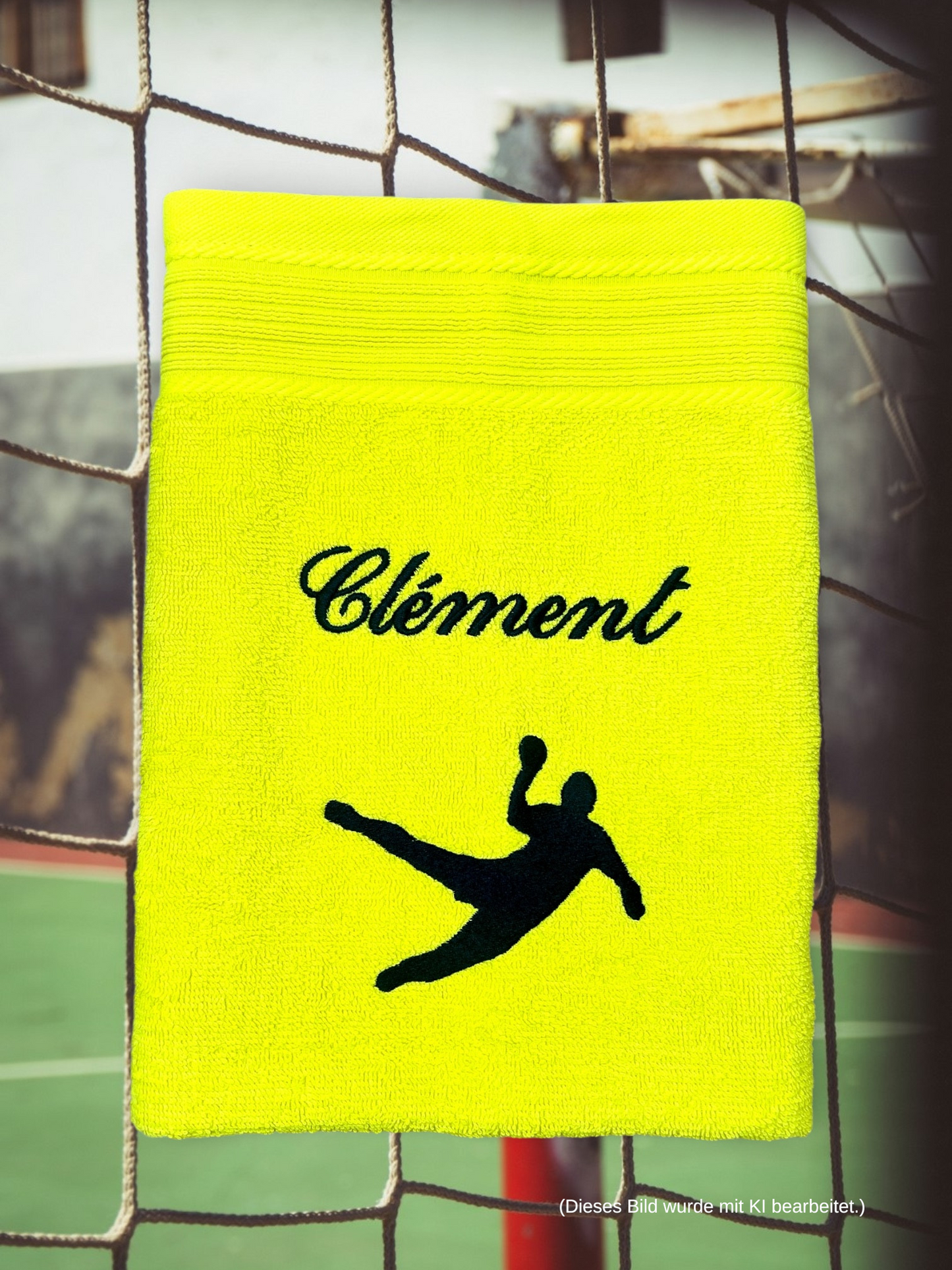 Handballer Handtuch mit Name, Duschtuch, Gästehandtuch, Saunahandtuch, schöne Farben