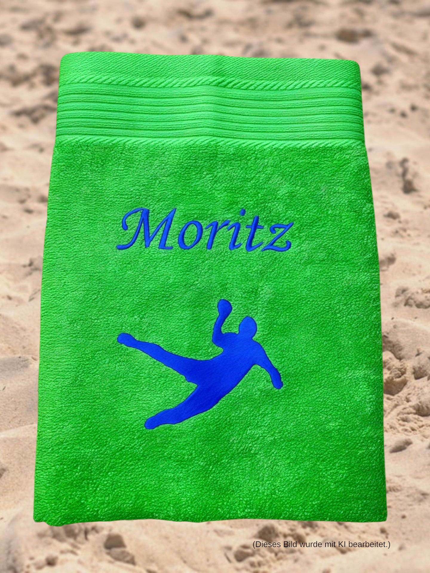 Handballer Handtuch mit Name, Duschtuch, Gästehandtuch, Saunahandtuch, schöne Farben