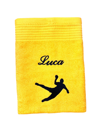 Handballer Handtuch mit Name, Duschtuch, Gästehandtuch, Saunahandtuch, schöne Farben