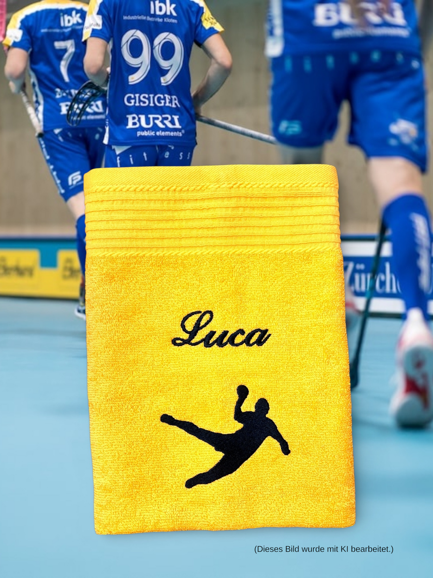 Handballer Handtuch mit Name, Duschtuch, Gästehandtuch, Saunahandtuch, schöne Farben