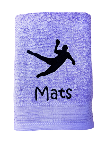 Handballer Handtuch mit Name, Duschtuch, Gästehandtuch, Saunahandtuch, schöne Farben