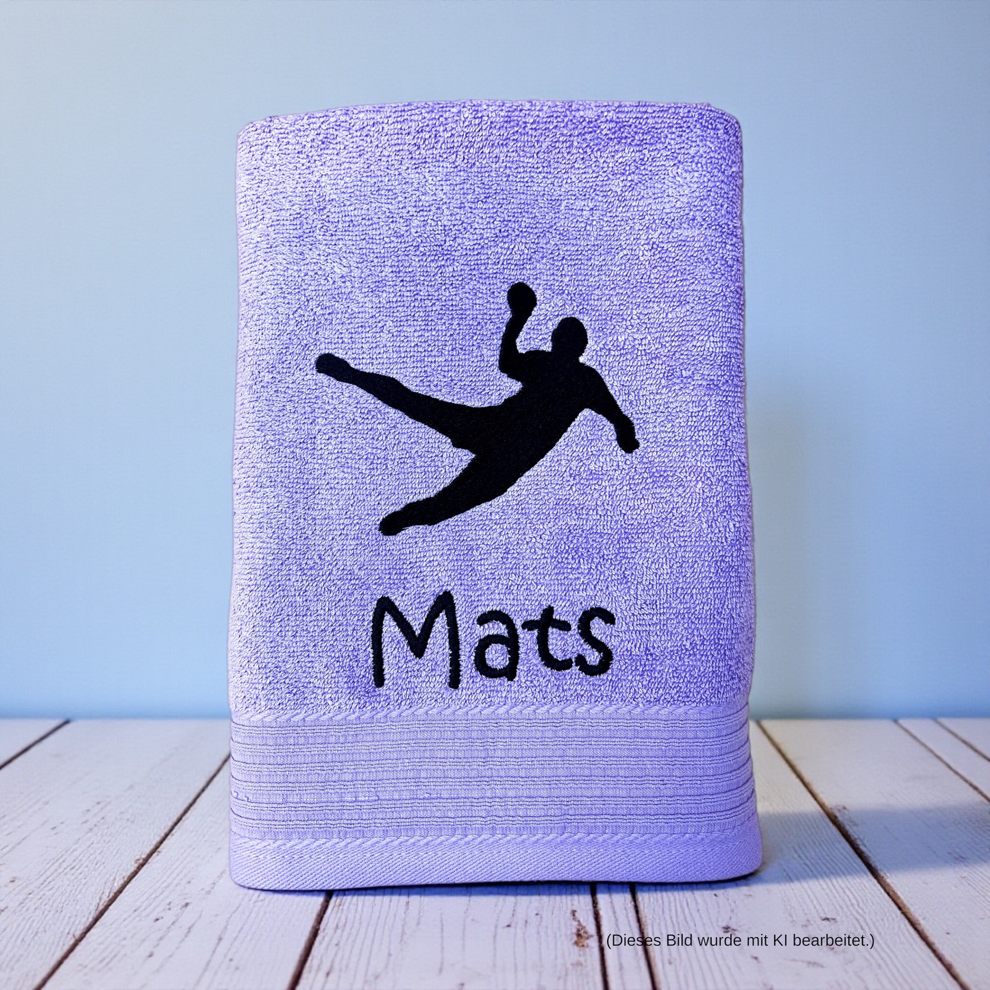 Handballer Handtuch mit Name, Duschtuch, Gästehandtuch, Saunahandtuch, schöne Farben