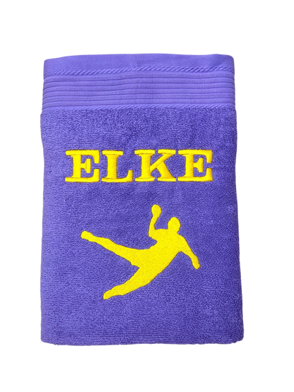 Handballer Handtuch mit Name, Duschtuch, Gästehandtuch, Saunahandtuch, schöne Farben