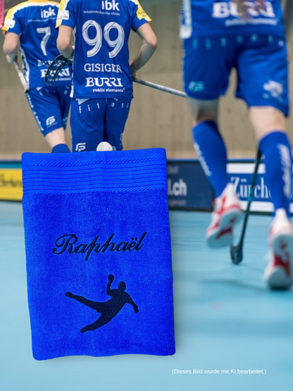 Handballer Handtuch mit Name, Duschtuch, Gästehandtuch, Saunahandtuch, schöne Farben