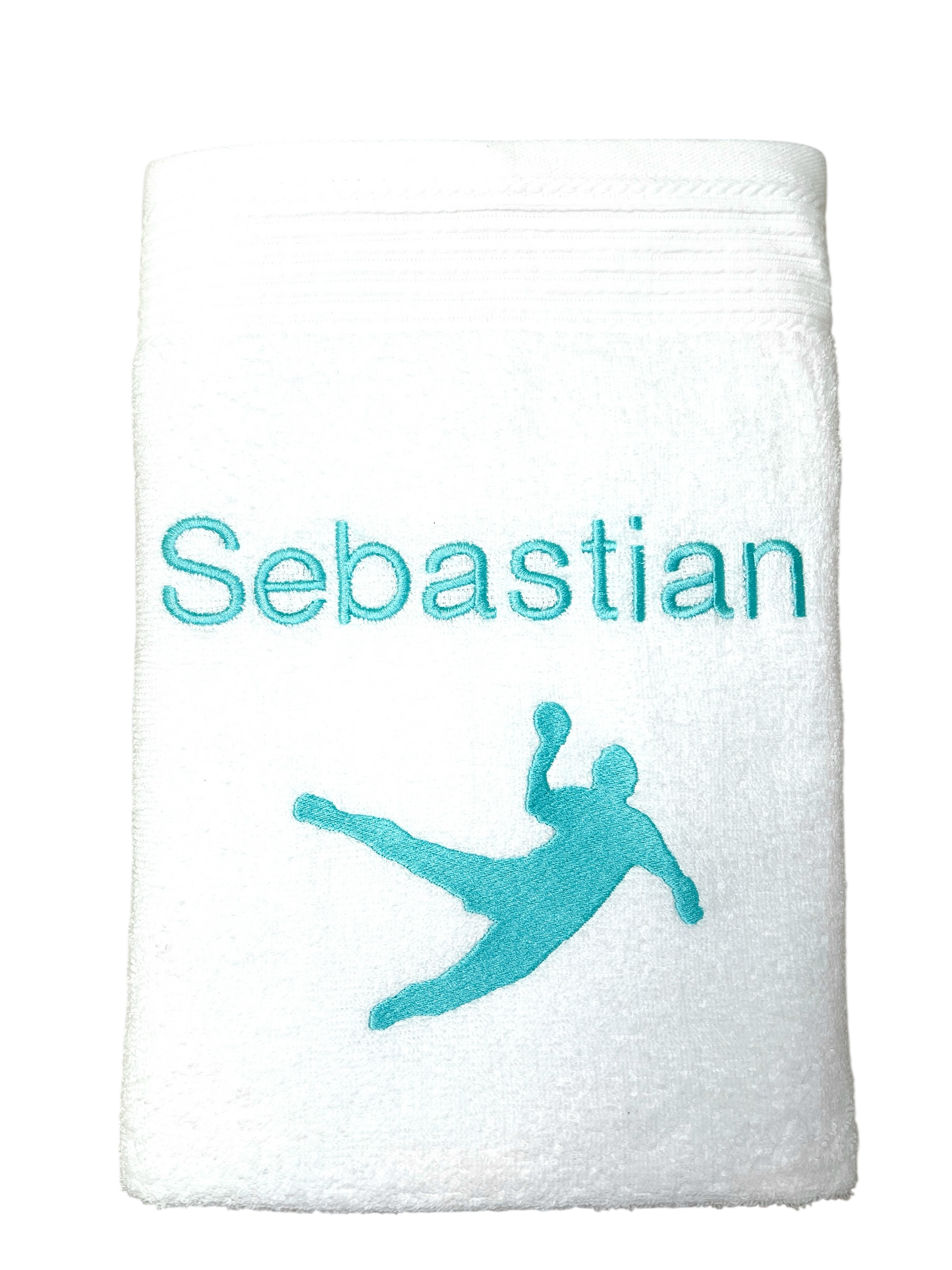 Handballer Handtuch mit Name, Duschtuch, Gästehandtuch, Saunahandtuch, schöne Farben