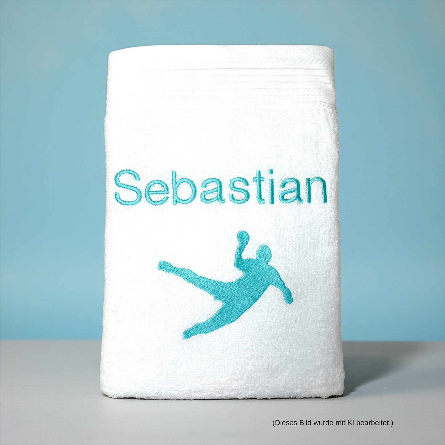 Handballer Handtuch mit Name, Duschtuch, Gästehandtuch, Saunahandtuch, schöne Farben
