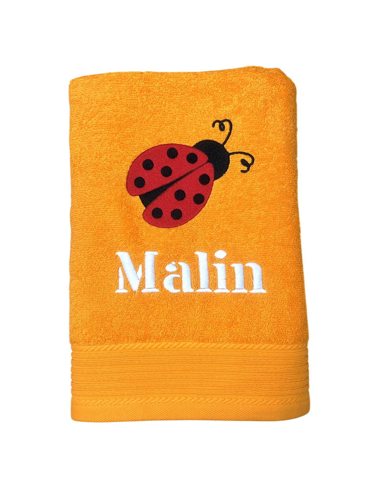 Marienkäfer Handtuch mit Name, Handtuch, Sauna, Wellness, Duschtuch, Geschenk