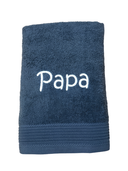 Handtuch mit Namen bestickt 50x100 cm – Personalisiertes Handtuch aus 100% Baumwolle – Namenshandtuch