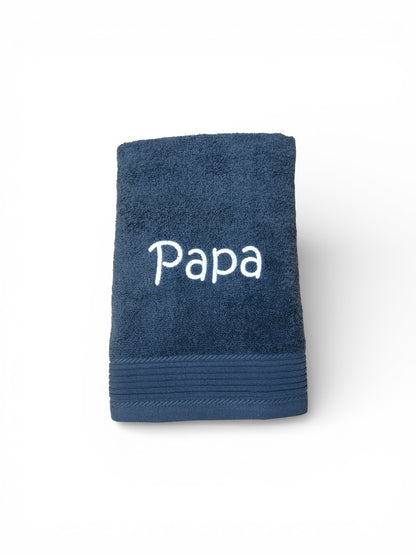 Handtuch mit Namen bestickt 50x100 cm – Personalisiertes Handtuch aus 100% Baumwolle – Namenshandtuch