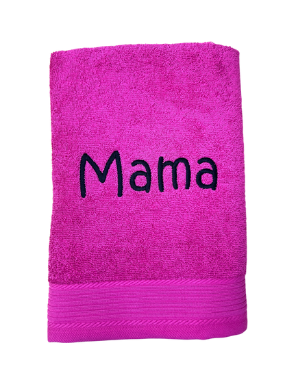 Handtuch mit Namen bestickt 50x100 cm – Personalisiertes Handtuch aus 100% Baumwolle – Namenshandtuch