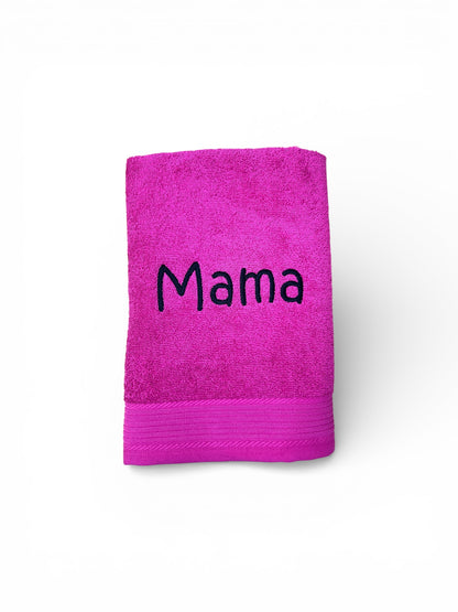 Handtuch mit Namen bestickt 50x100 cm – Personalisiertes Handtuch aus 100% Baumwolle – Namenshandtuch