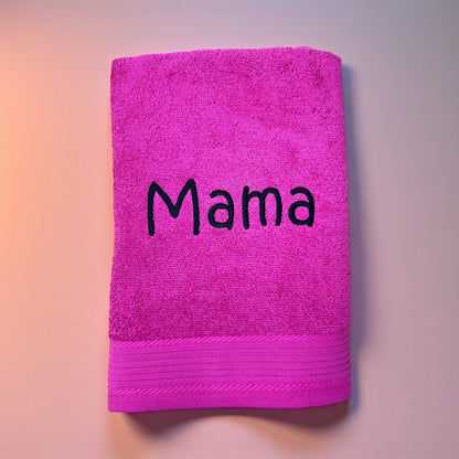 Handtuch mit Namen bestickt – personalisiertes Handtuch aus 100 % Baumwolle, verschiedene Größen und Farben