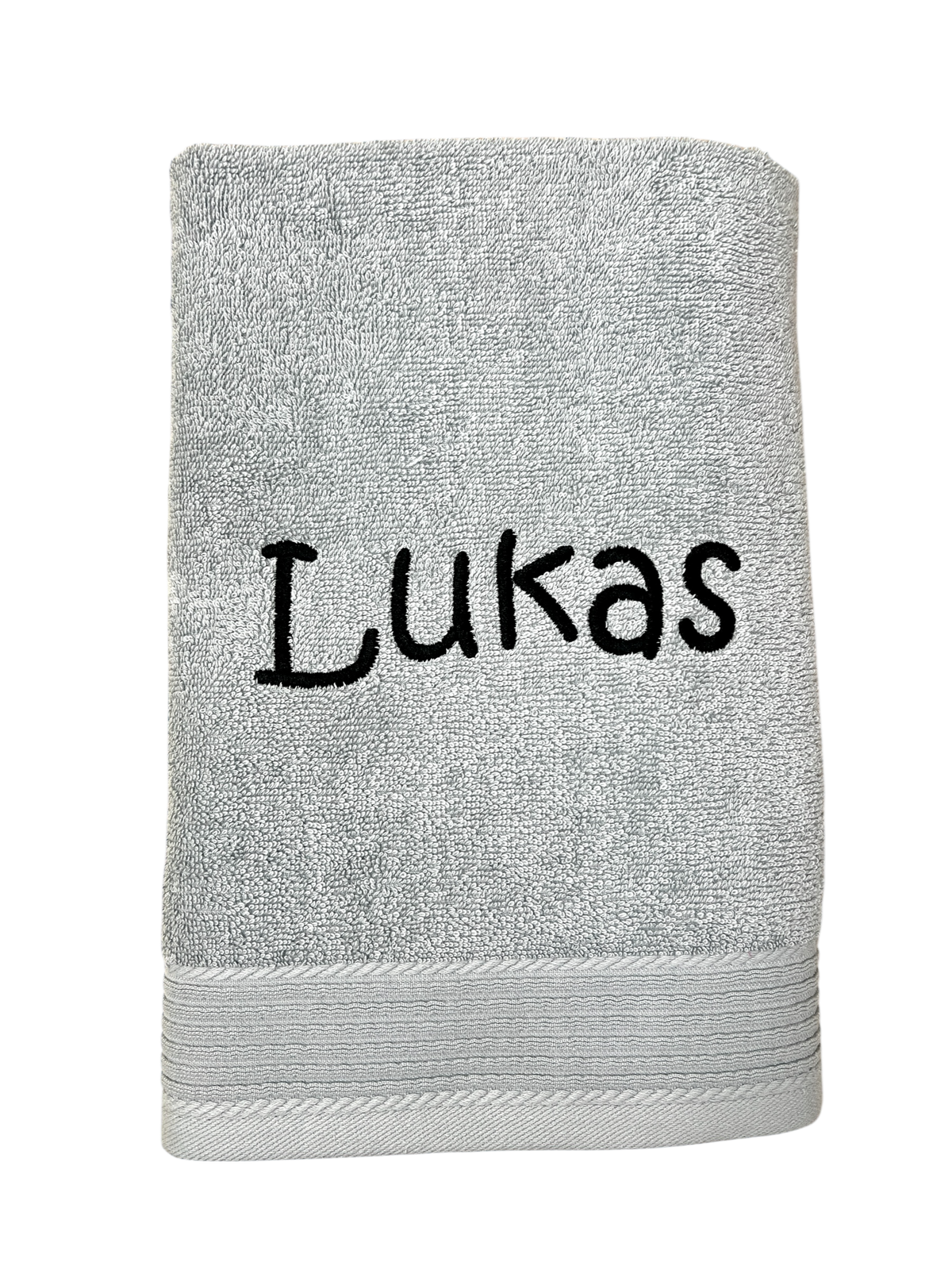 Handtuch mit Namen bestickt 50x100 cm – Personalisiertes Handtuch aus 100% Baumwolle – Namenshandtuch