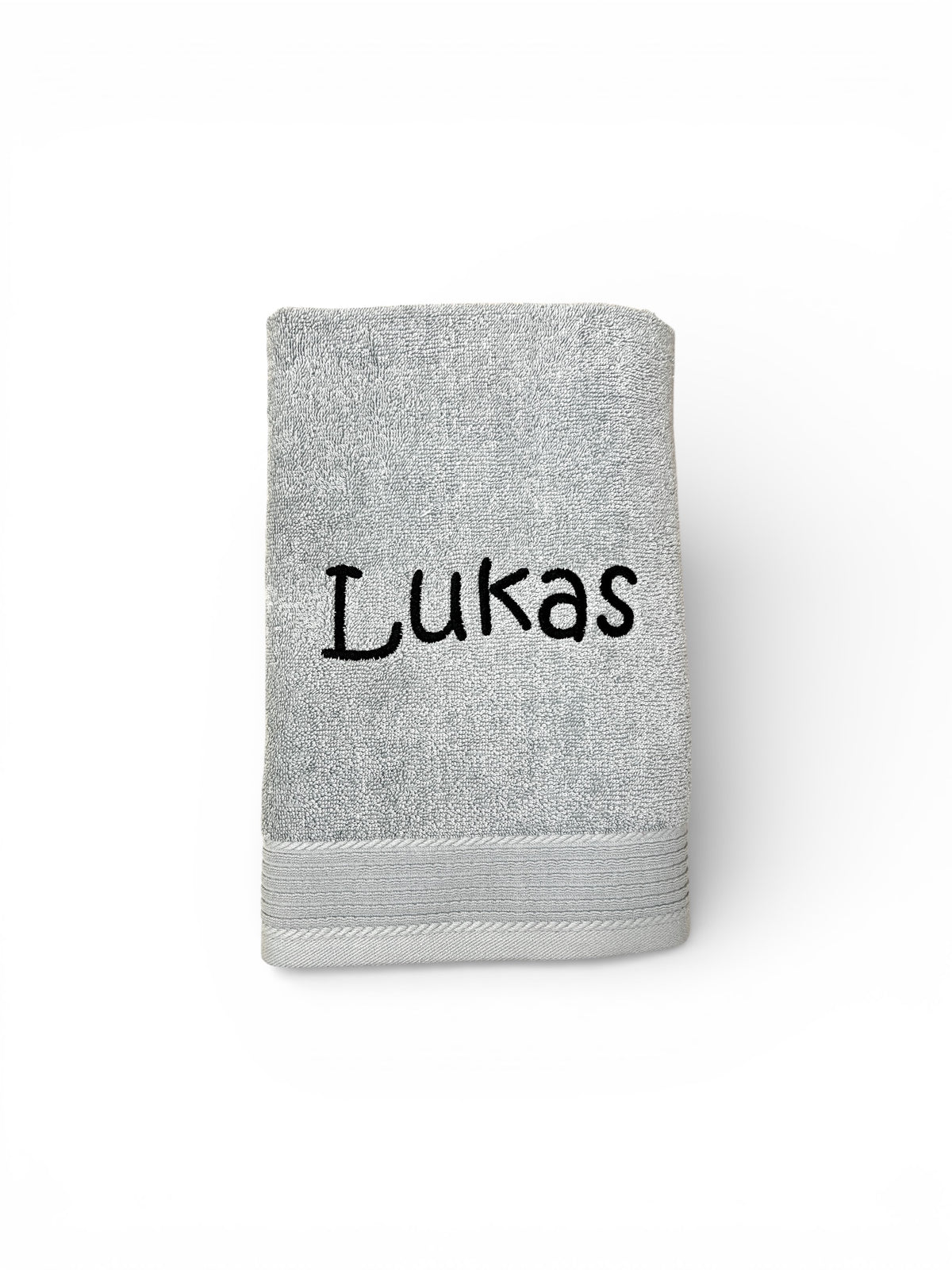 Handtuch mit Namen bestickt 50x100 cm – Personalisiertes Handtuch aus 100% Baumwolle – Namenshandtuch