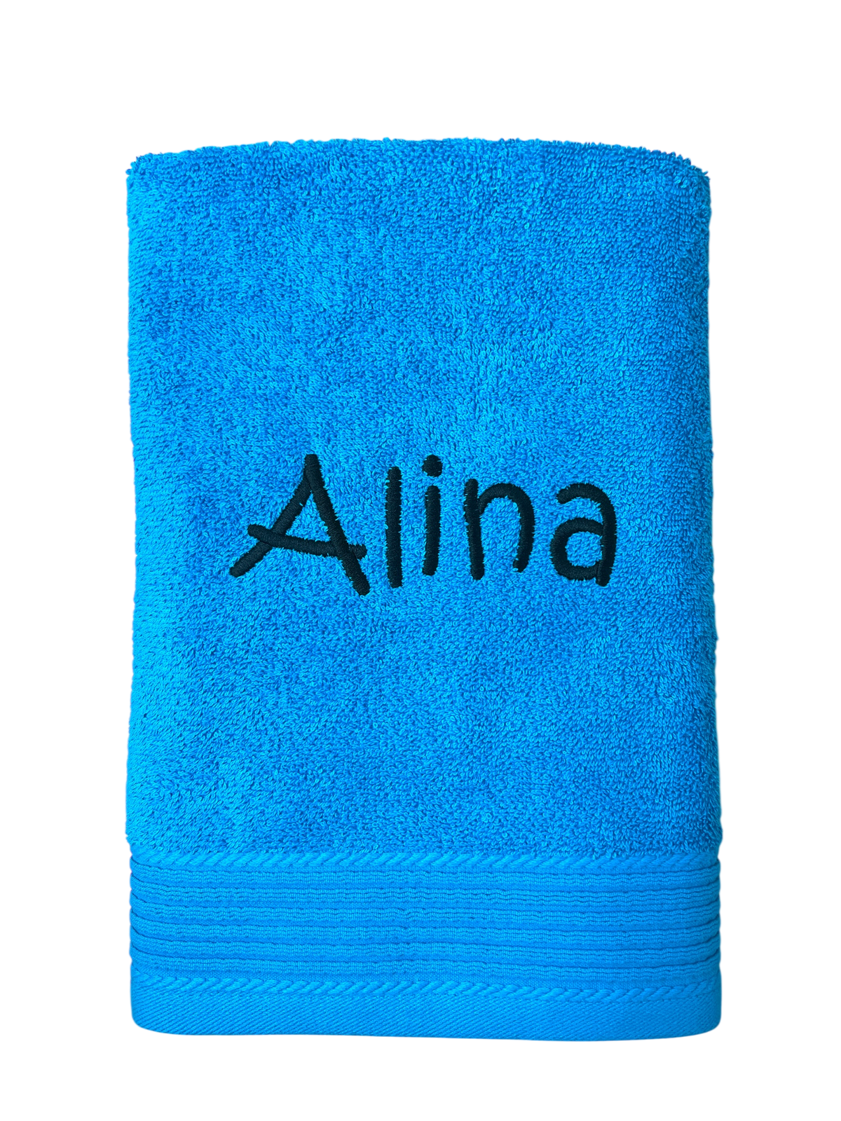 Handtuch mit Namen bestickt 50x100 cm – Personalisiertes Handtuch aus 100% Baumwolle – Namenshandtuch