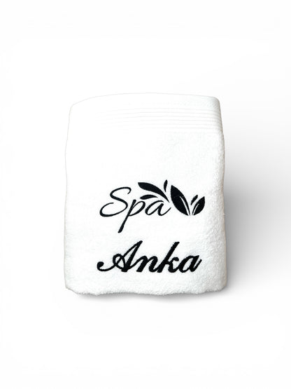 Spa Handtuch mit Name, Handtuch, Sauna, Wellness, Duschtuch, Geschenk