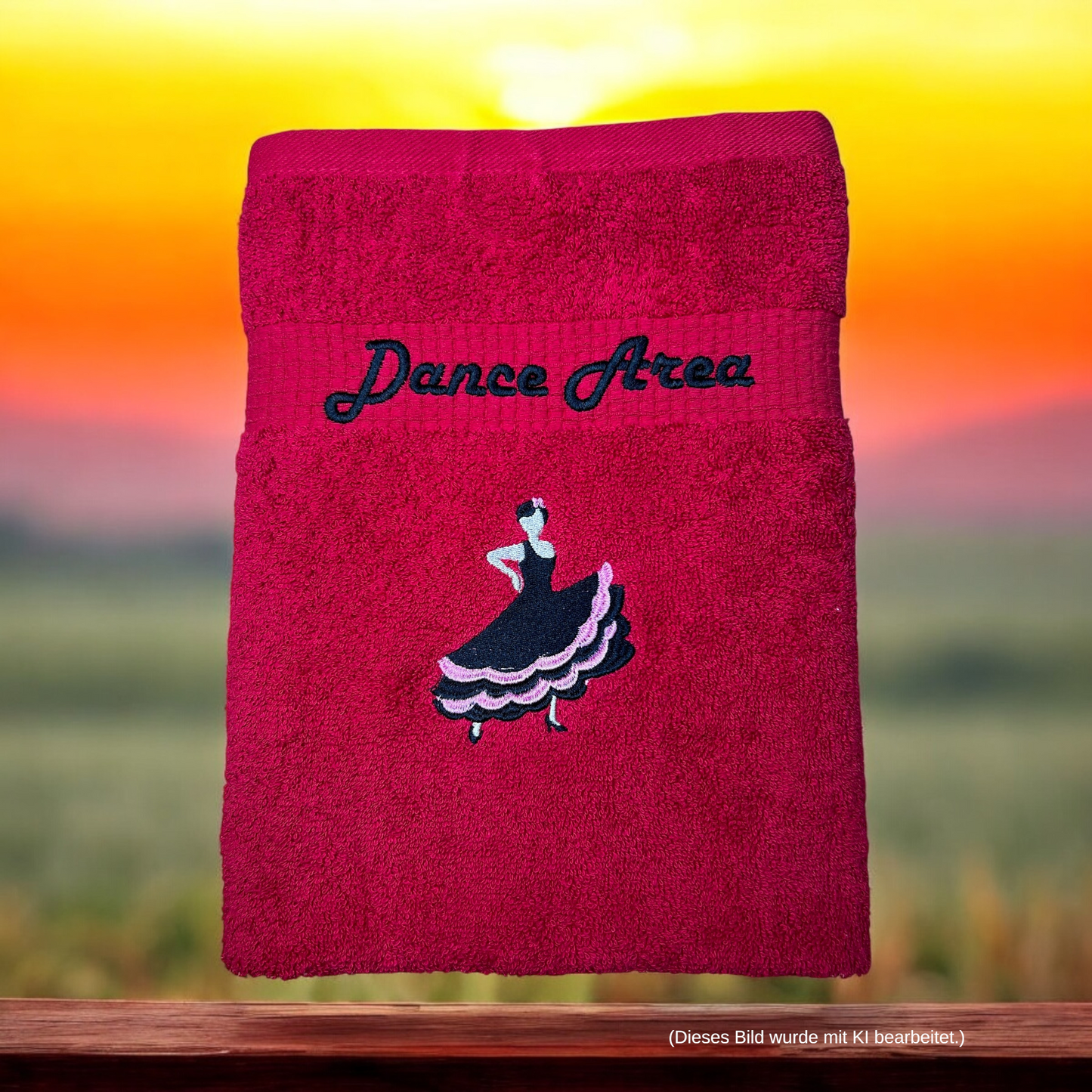 Tänzerin Handtuch mit Name Handtücher Sauna Wellness Duschtuch Strand baden tanzen