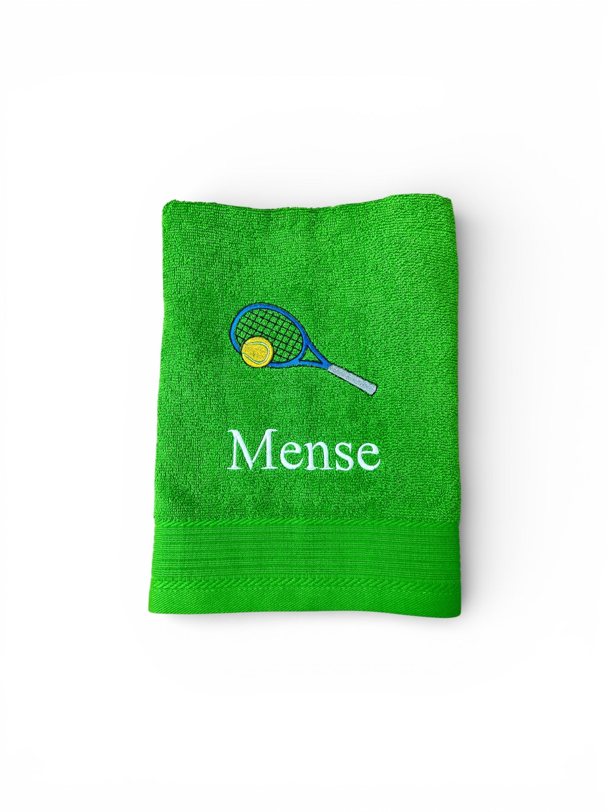 Tennis Handtuch mit Name bestickt, Duschtuch, Sport
