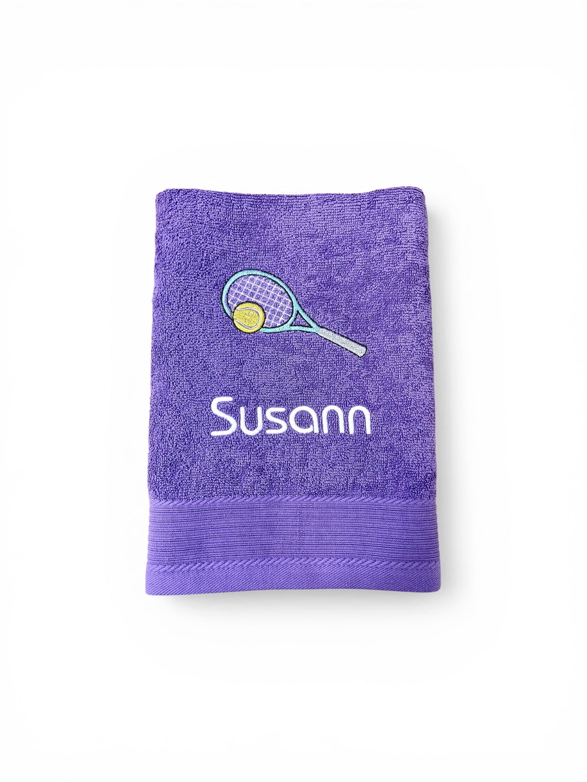 Tennis Handtuch mit Name bestickt, Duschtuch, Sport