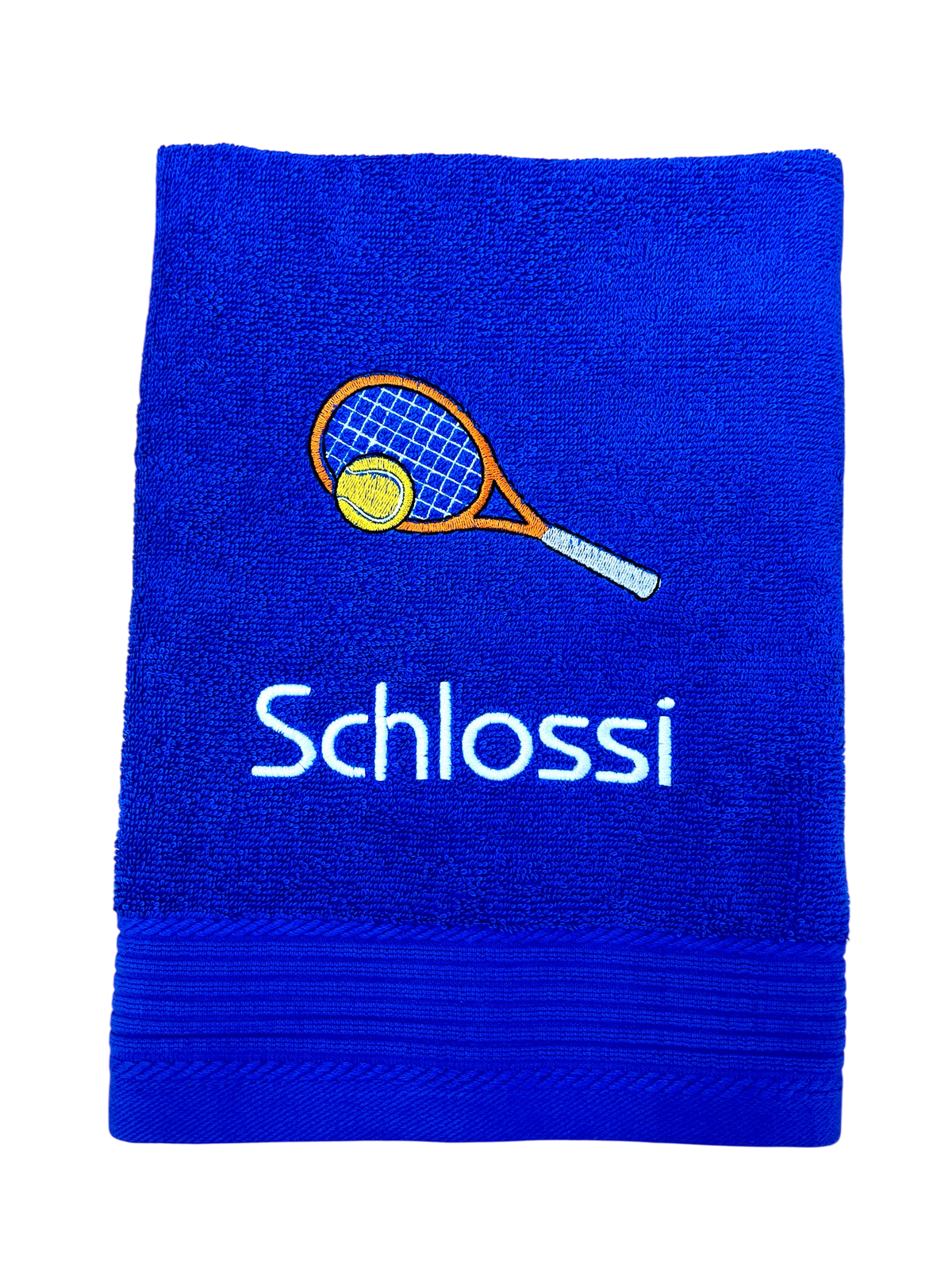 Tennis Handtuch mit Name bestickt, Duschtuch, Sport