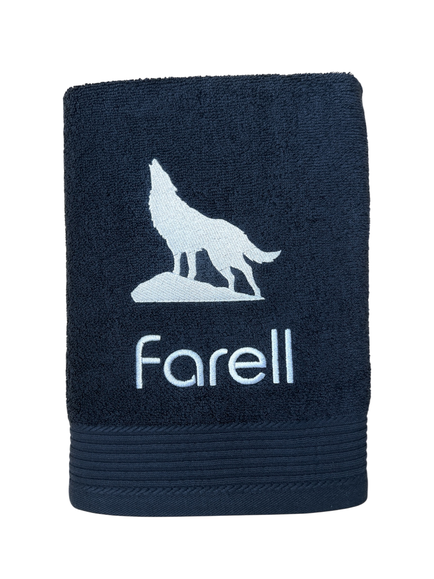 Wolf Handtuch mit Name, Handtuch, Sauna, Wellness, Duschtuch, Geschenk für Natur-Fans