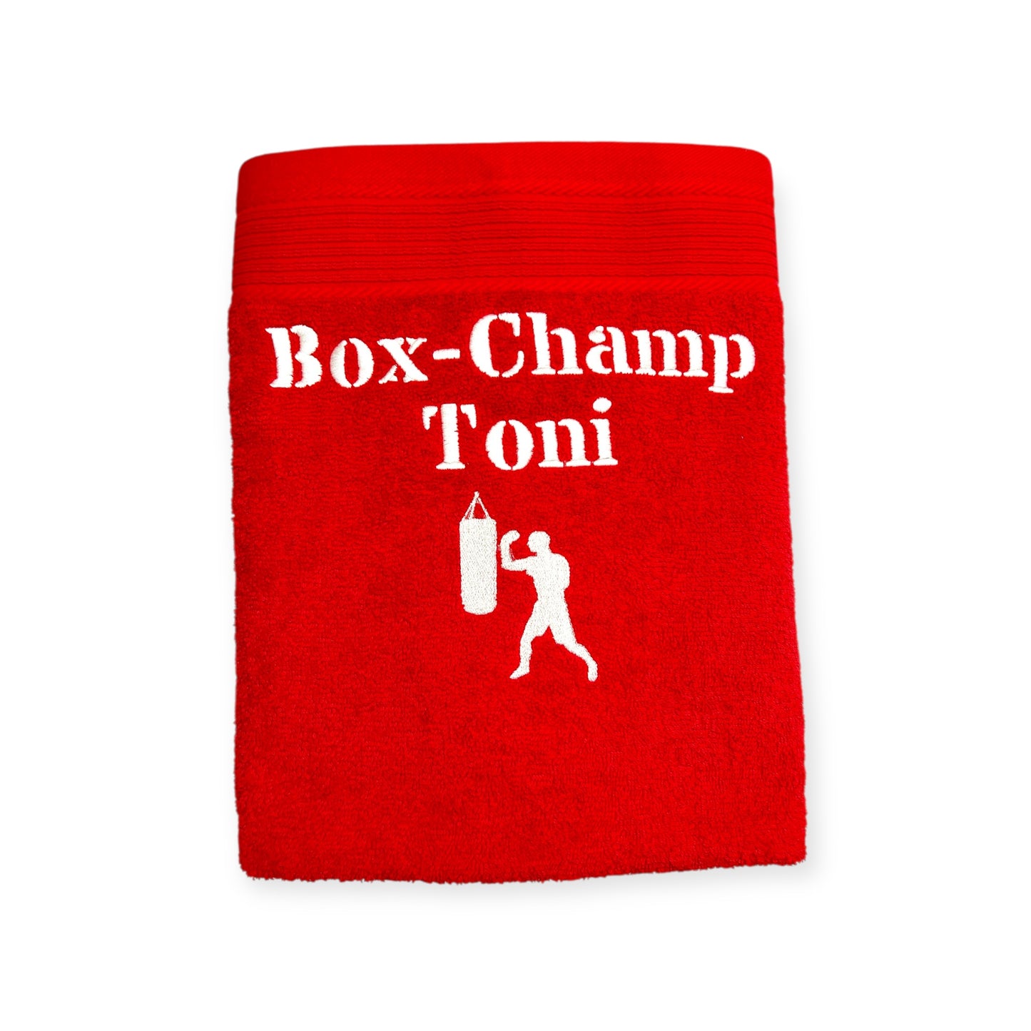 Boxer Handtuch mit Name Handtücher Sauna Wellness Duschtuch Strand baden Sport