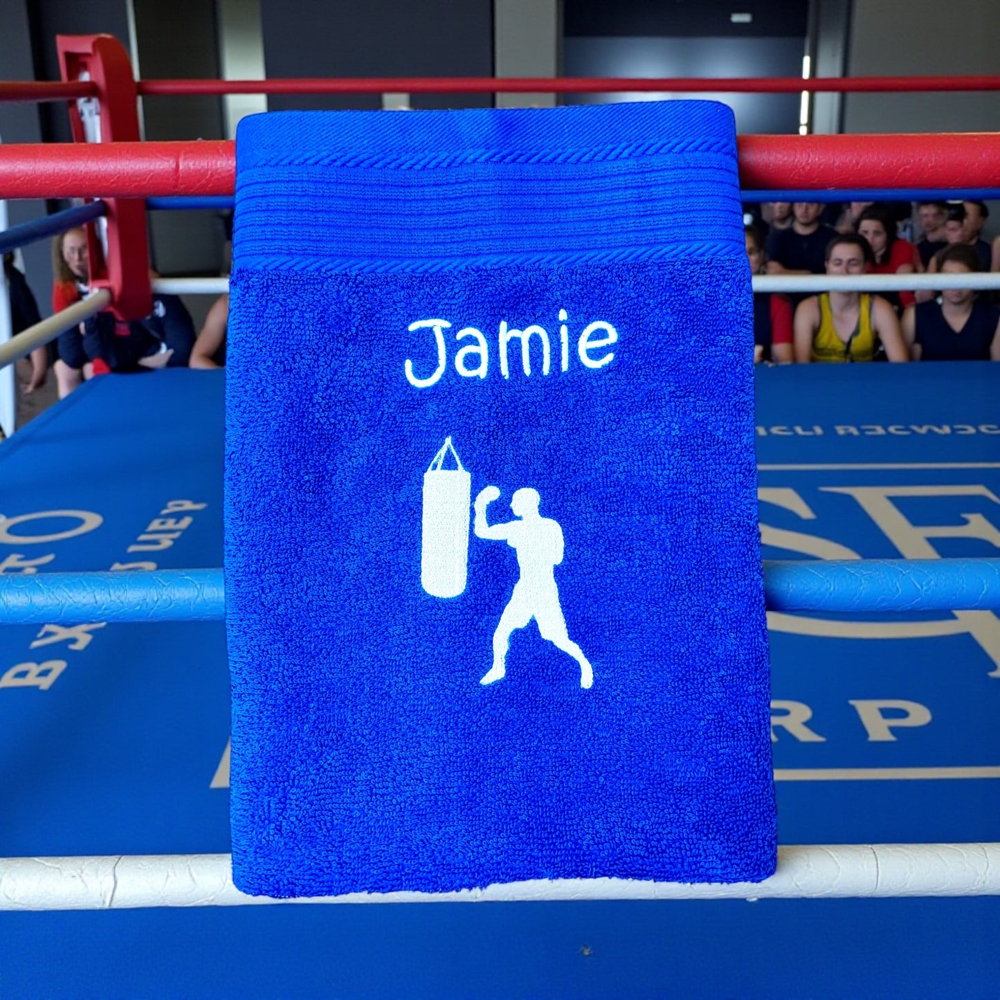 Boxer Handtuch mit Name Handtücher Sauna Wellness Duschtuch Strand baden Sport