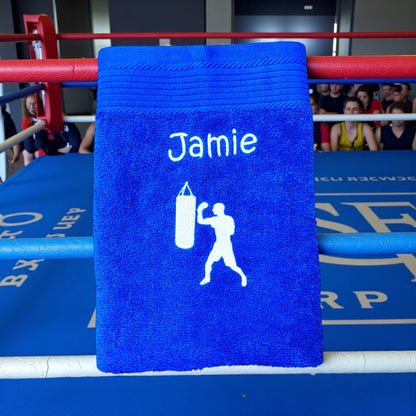 Boxer Handtuch mit Name Handtücher Sauna Wellness Duschtuch Strand baden Sport
