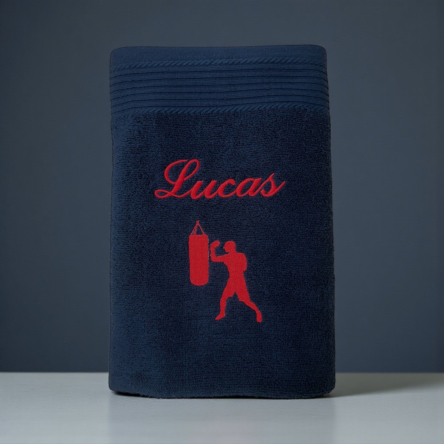 Boxer Handtuch mit Name Handtücher Sauna Wellness Duschtuch Strand baden Sport