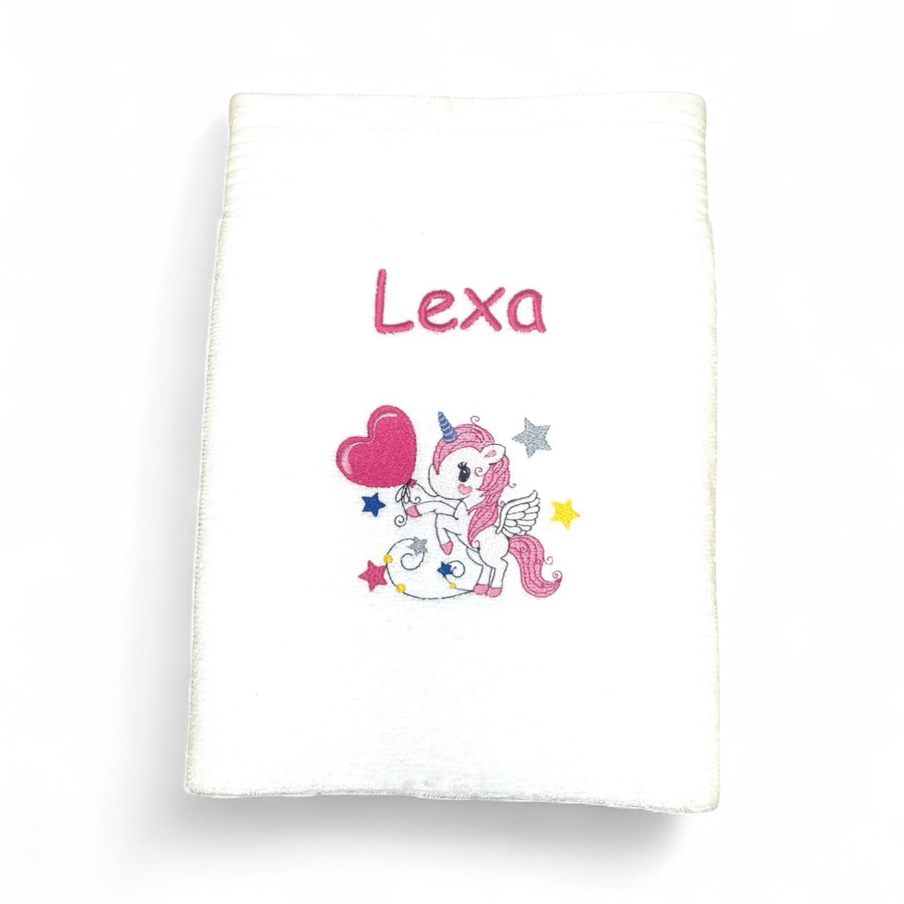 Handtuch mit Einhorn und Name bestickt, verschiedene Größen und viele Farben