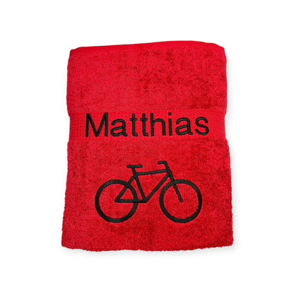 Fahrrad Handtuch mit Name Handtücher Sauna Wellness Duschtuch Sport