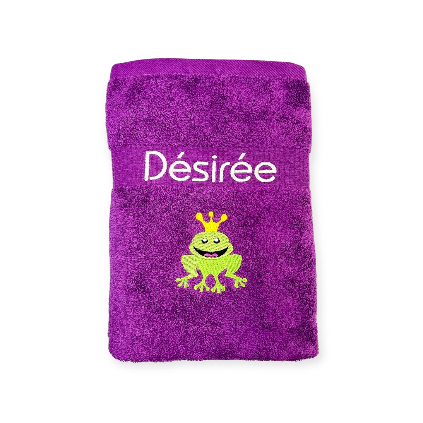 Handtuch mit Froschkönig und Name, Handtuch, Sauna, Wellness, Duschtuch