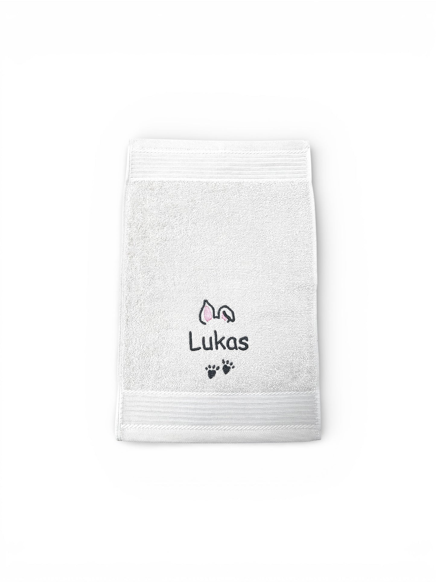 Häschen Handtuch mit Name, viele Farben und Größen