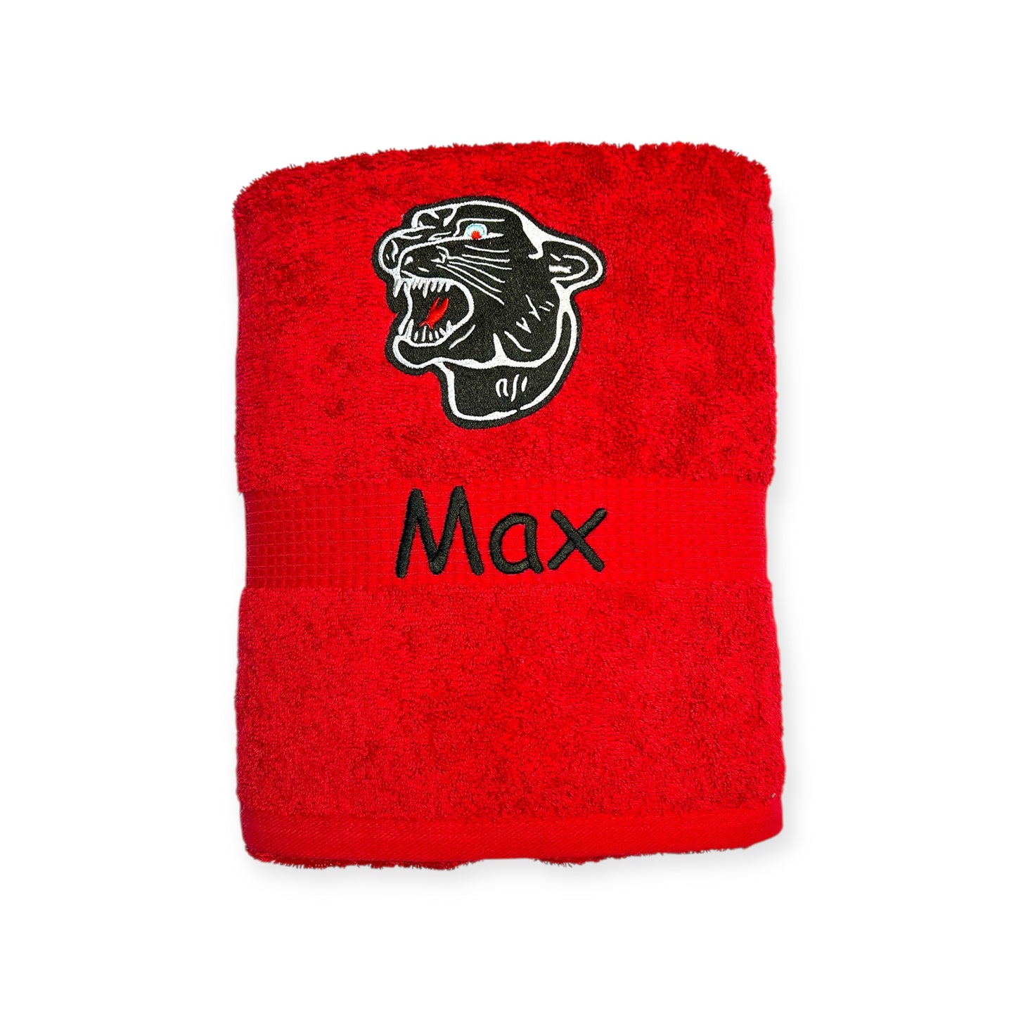 Panther Handtuch mit Name, Handtuch, Sauna, Wellness, Duschtuch, Geschenk